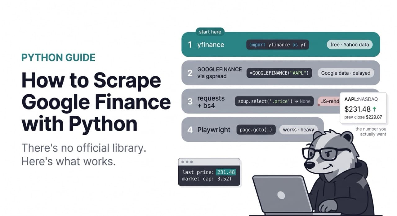 Scrape Google Finance with Python